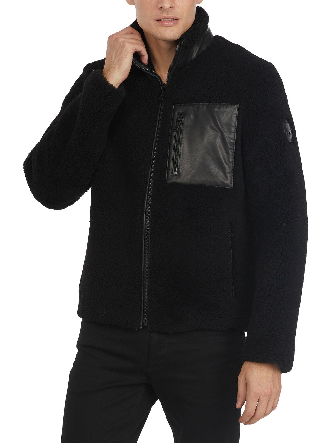 Teddy manteau en peau de mouton pour hommes