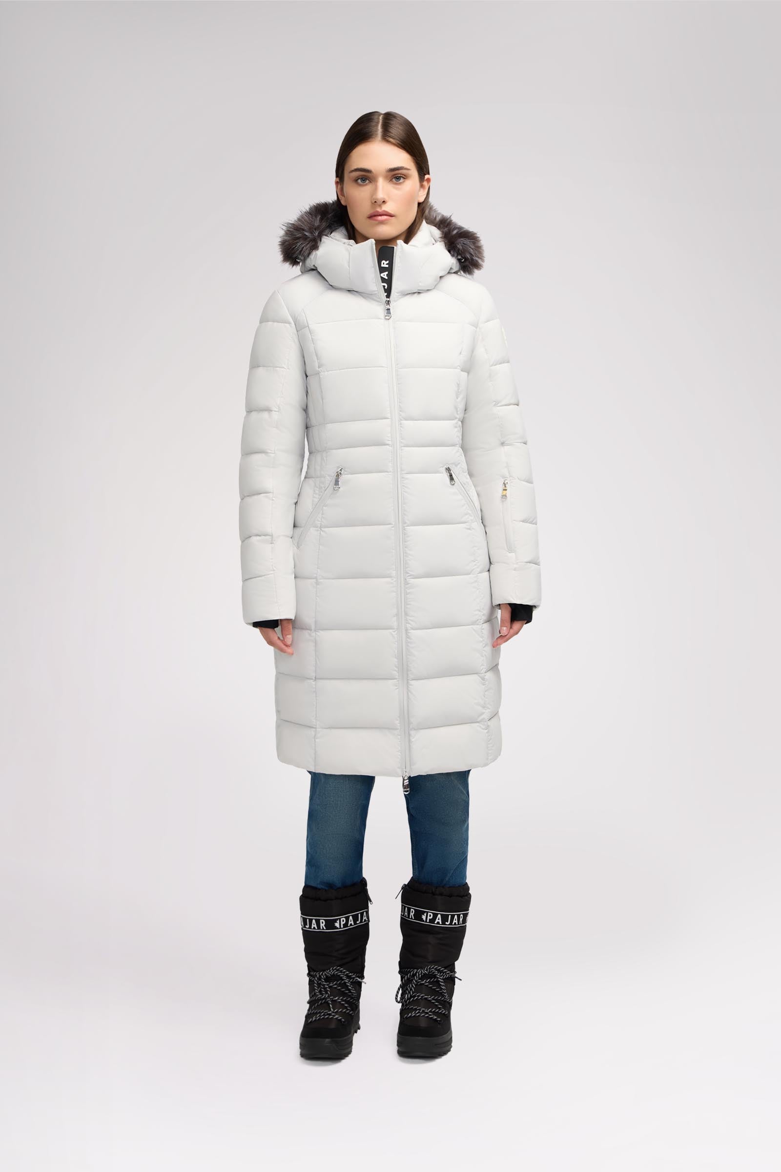 Venus manteau matelassé long extensible pour femmes