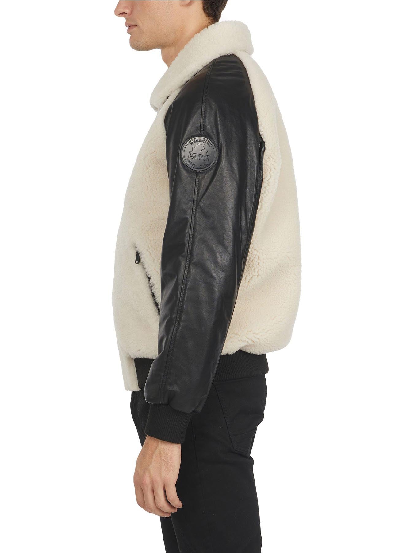 Campbell Men's Shearling and Leather Varsity Jacket