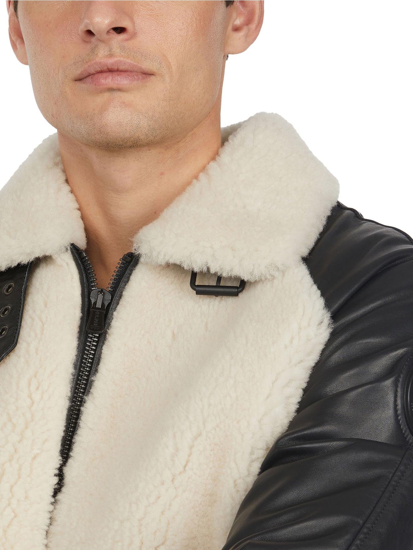 Campbell Men's Shearling and Leather Varsity Jacket