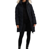 January manteau matelassé pour femmes avec fausse fourrure