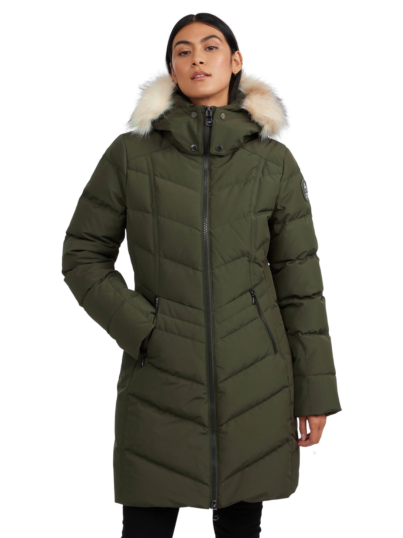 January Women's Quilted Puffer w/ Faux Fur