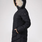 Queens Quilted Puffer w/Faux Fur Hood Trim