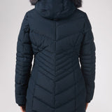 Queens Quilted Puffer w/Faux Fur Hood Trim