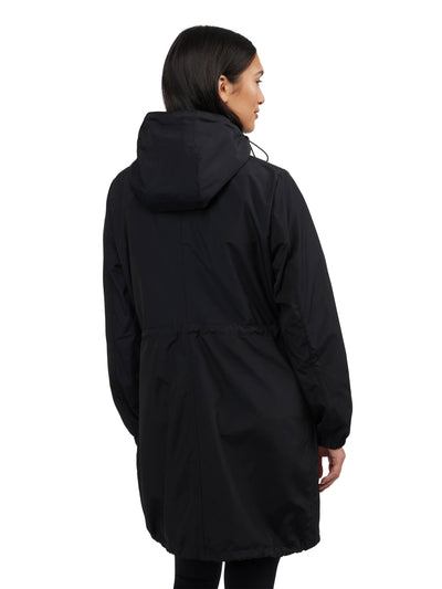 Esen Women's Long Packable Raincoat w/ Removable Hood
