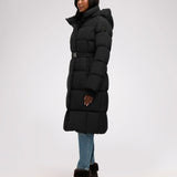Zora Women's Long Puffer Jacket with Removable Hood
