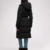 Zora Women's Long Puffer Jacket with Removable Hood