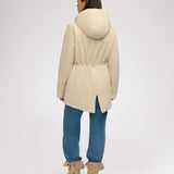 Ivory manteau léger mi long pour femmes