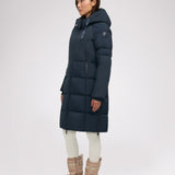 Zaniah manteau matelassé long pour femmes