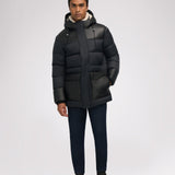 Wolf parka matelassé en faux shearling pour hommes