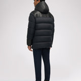 Wolf parka matelassé en faux shearling pour hommes