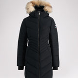 Queens manteau matelassé pour femmes avec fausse fourrure