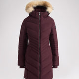 Queens manteau matelassé pour femmes avec fausse fourrure