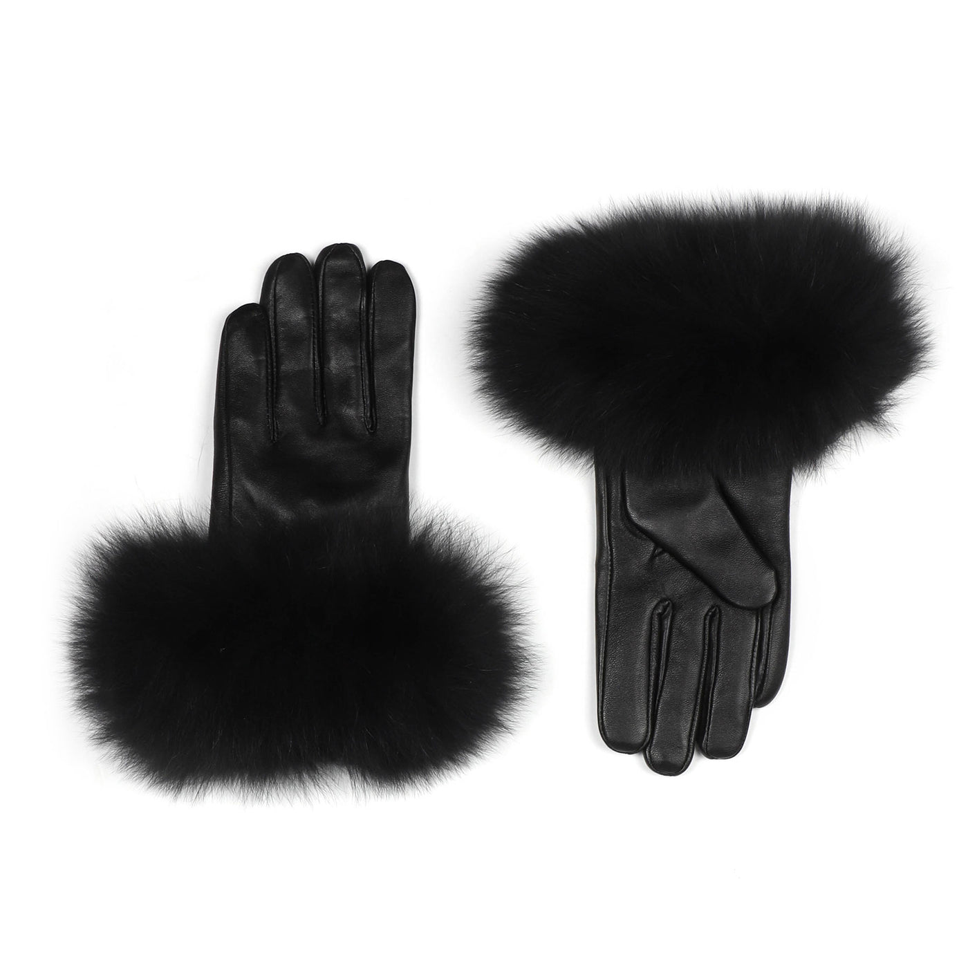 Yuki Women's Leather and Fur Gloves