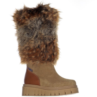 Anora-Eco Women's Suede and Faux Fur Boot